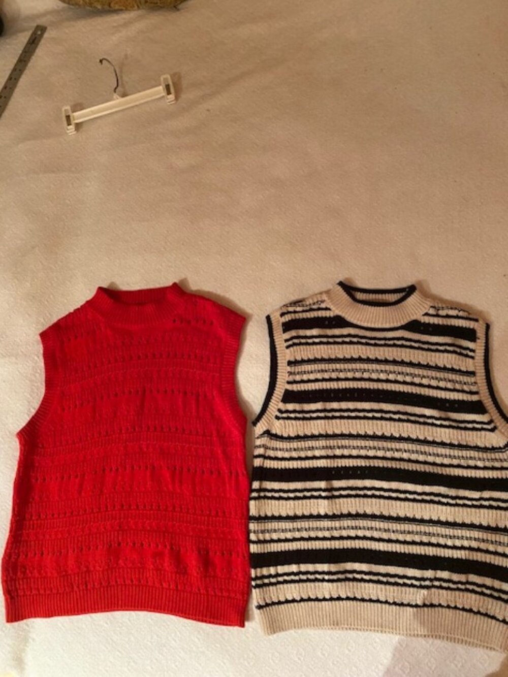 Womens Sleeveless All Cotton SZ M Sanctuary Excellent Red, Black& White Stripes